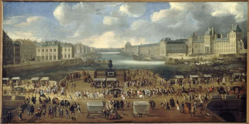 The Pont-Neuf with a procession, 1665-69